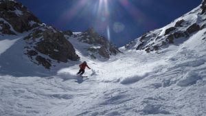 Steep skiing Pisteurs couloir tignes val D'sere